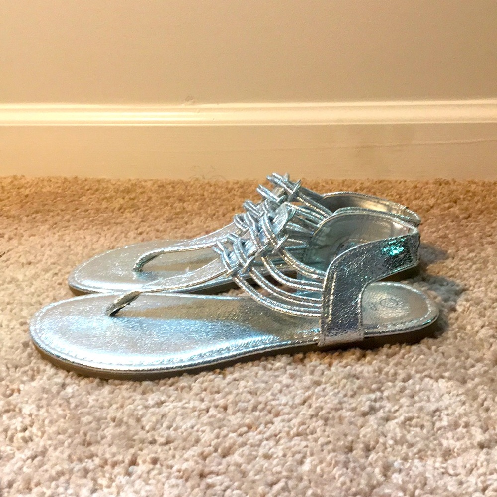 Silver sparkly sandal
